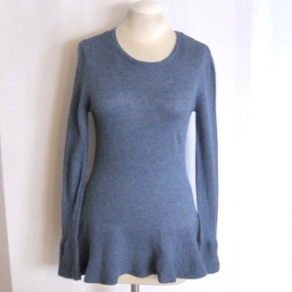 Claudia Nichole Petite Bell-Sleeve Peplum Sweater